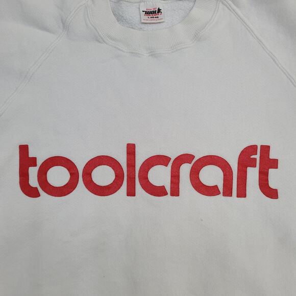 Vintage Toolcraft Sweatshirt Womens Large 20x24 White - Picture 13 of 16